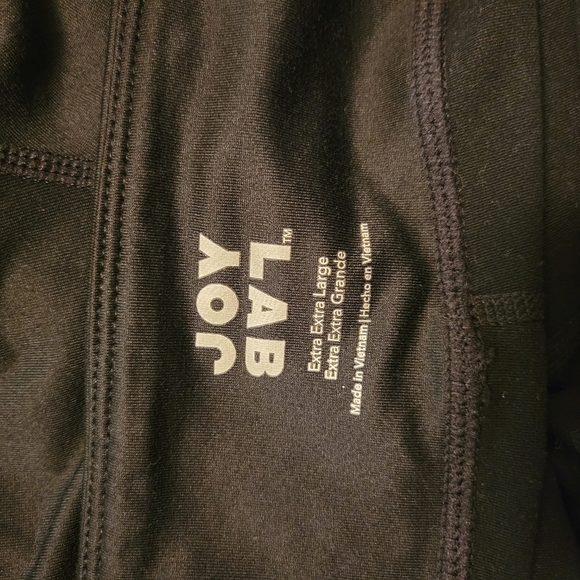 Joy Lab Black Cropped Mesh Accent Detail Leggings - Picture 7 of 7